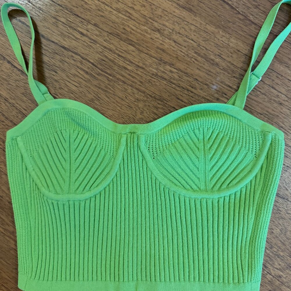 Helmut Lang Ribbed-knit underwired top - Picture 3 of 3